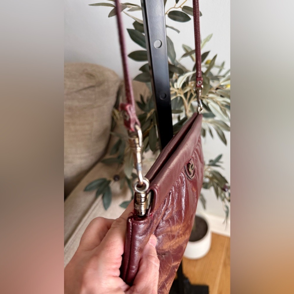 Etienne Aigner Vintage‎ Leather Shoulder Bag Oxblood - Picture 3 of 11